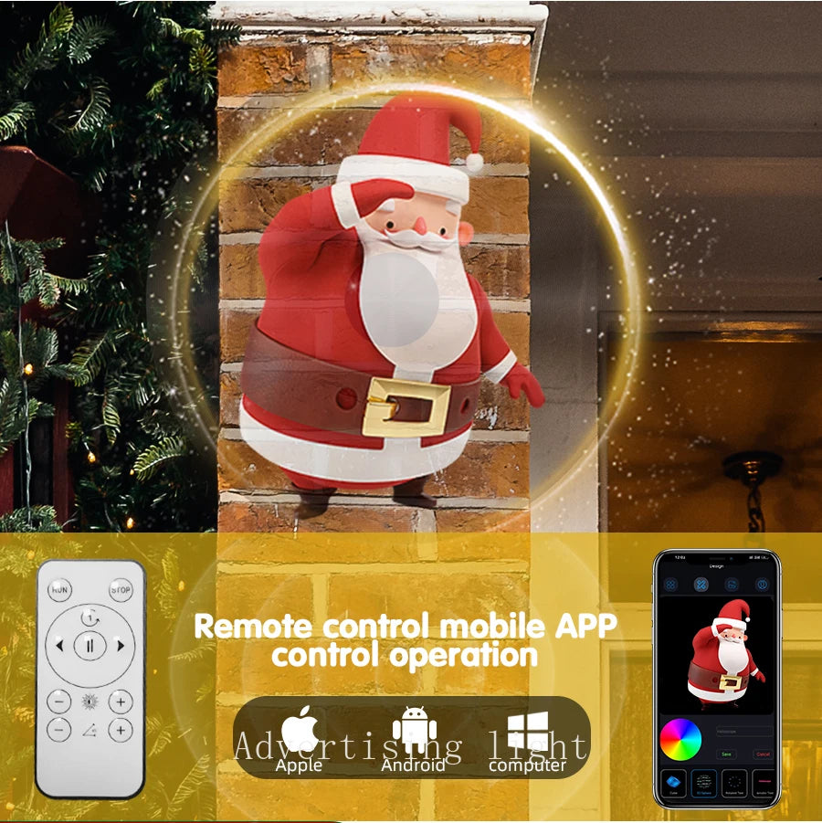 3D Hologram Fan 42CM WiFi 3D Holographic Projector Advertising Display Light HD Holographic Projector for Stores Bars Party Xmas